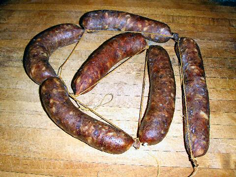 making Chorizos colorados