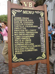 Colonia - menu
