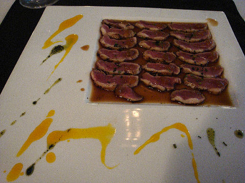 eXperimental raw bar - duck tataki