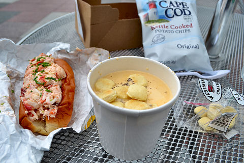 Ed’s Lobster Bar - lobster roll and clam chowder