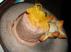 El Federal - milk chocolate semifreddo and pastelita of warm chocolate