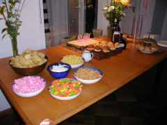 The table, pre-party