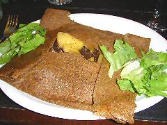 Finistere - morcilla and apple buckwheat crepe
