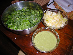 Garlic Scape Dressing and salad