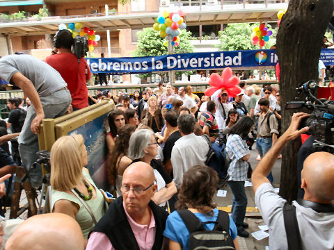 Crowd at Civil Registry