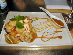 Green Bamboo - Dulce de leche marquise with caramelized bananas