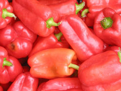 Greenmarket - red bell peppers