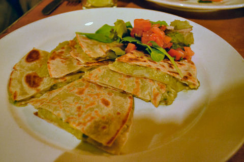 Hell’s Kitchen - artichoke puree quesadillas