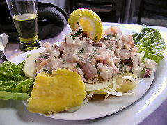 Huacachina - ceviche mixto