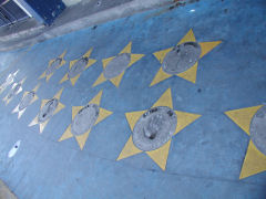 Walk of Stars out front of the Boca Juniors Stadium Museum