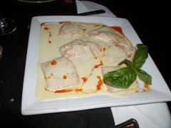 La Farmacia - salmon ravioli with lemon cream sauce