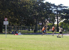 Av. Libertador - prohibited soccer playing