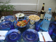 Lunch outside in the garden