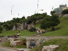 Mar del Plata, folks relaxing and looking over the beach