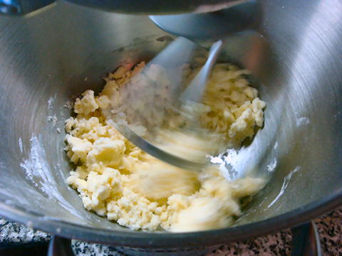 Piped cookies - creaming the butter and sugar