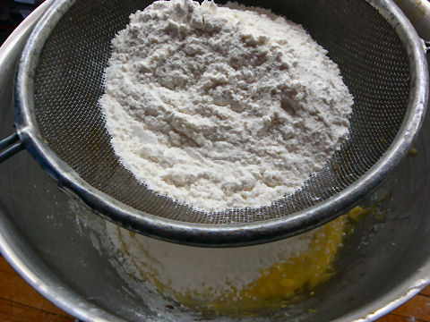 Piped cookies - add flour