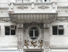 Detail of a window and balcony at 1350