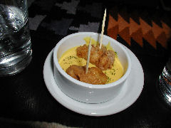 Moche - amuse of pescado chicharon