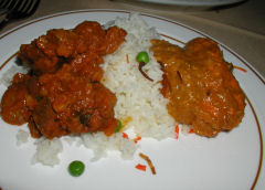 Mumtaz - lamb dhansak and chicken tikka masala