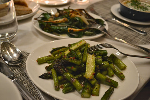 North End Grill - ramps and asparagus