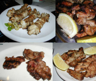 Offal - a mixed grill of chotos, rinones, mollejas, and chinchulines