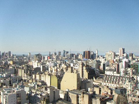 Part of the city looking off towards Uruguay