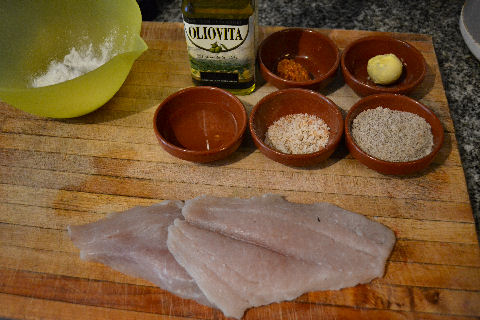 Palometa Frita con Salsa de Nueces