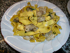 Pappardelle with clams and brown butter