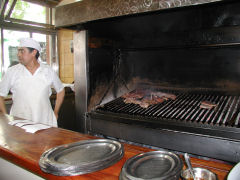 The grill at Parrilla Pena