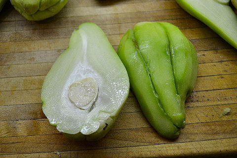 Picadillo de Chayote y Maiz