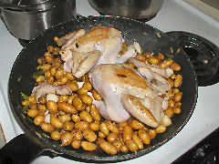 Poussin dinner - ready to go into the oven