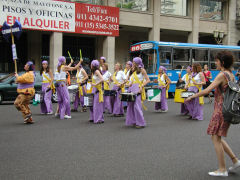 Lesbian drum band provides the beat for the march