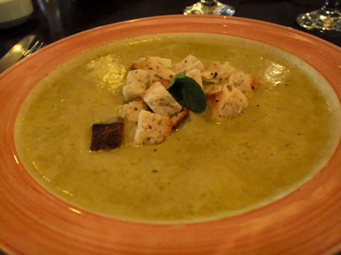 Rey Castro - cream of fresh pea soup
