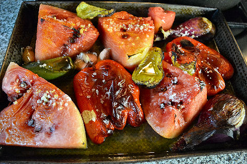 Roasting the watermelon