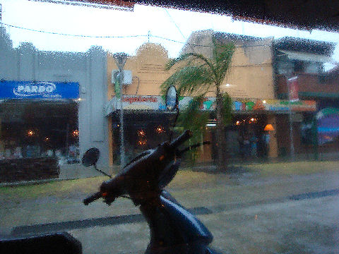 Waiting out the rain in Parrilla Martin Fierro