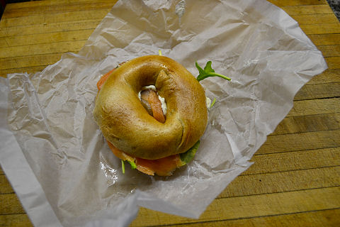 So Bagels - lox sandwich