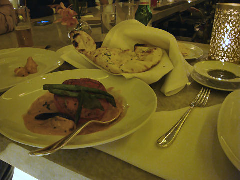 Tamarind Tribeca - lobster masala, garlic naan