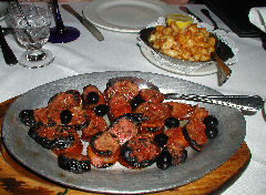 Taste of Portugal - grilled chorizos and garlic shrimp