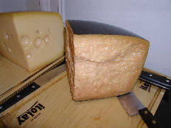 Trebolgiano cheese (with a gruyerito in the background)