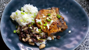chipotle-pork-chop-spicy-beans-and-rice