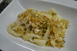 Strozzapreti with Chicken Leek Cream Sauce