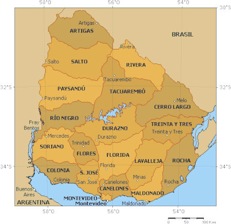 Uruguay map