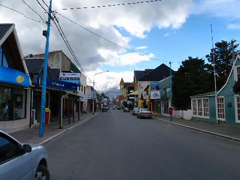 the main drag of Ushuaia, San Martin