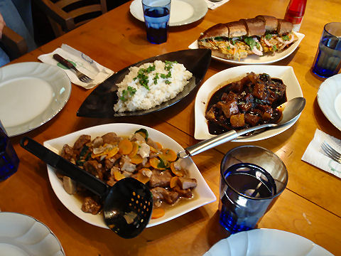 Vegan Vietnamese - the lunch spread