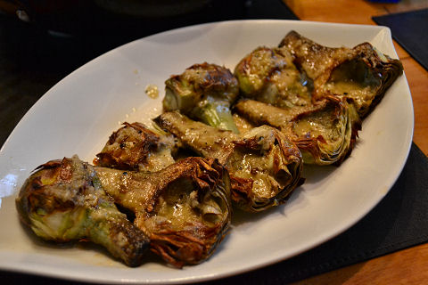 Vegetarian Coastal Spain class - alcachofas en escabeche