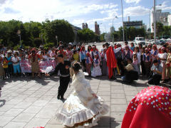 Dancing on the plaza in front of the Cathedral