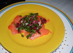 Xmas Day - salmon carpaccio