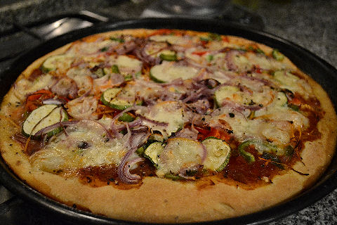 Vegetable Arrabiata pizza