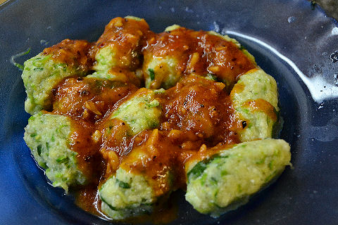 Zucchini gnocchi